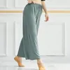 Stage Wear Women Soft Quality Latin Dance Trousers Performance Clothing Autumn Solid Color Bloomers Loose Training Pants