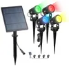 Pathway Solar LED Spotlight RGB Outdoor Tree Garden Landscape Road Patio Security IP65 Waterproof Flood Lawn Wall Lamp