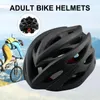 Motorcycle Helmets Adult Bike Lightweight For Adults Safety Bicycle Cycling With LED Light