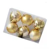 Juldekorationer 6st/set ornament White Snow Ball Boxed Tree Drop Window Decoration Arrangement