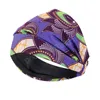 African Printed Pattern Satin Lining Headband Turban For Women Head Wrap Sports Bandanas Yoga Hair Bands Accessories