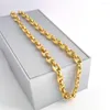 Chains Men's Solid 18 KT Yellow Gold Filled Sun Character Necklace Rings LINK Chain 600mm 10mm Birthday Valentine Gift Valuable