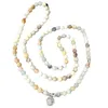 Strand Femmes Hommes Bijoux 8mm Mat Amazonite Pierre Perles OM Charme Bracelet 108 Mala Yoga Chakra Ou Collier