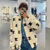 mens wool teddy jacket warm cardigan coat ce designer stand collar sweatshirt men women winter outdoor oversize overcoat1484146