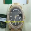 Store361 Nieuwe aankomst horloges top hoogwaardige automatische herenhorlogesii 40 mm president 18kt geelgouden zwart stokbrood wijzerplaat 228348278Q