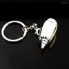 Keychains Creative Airplane Turbine Pendant Key Ring Fashion Keychain Storage Keys Portable Engine Jewel Silver Decoration Men Eloy