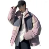 Piumini da uomo YASUGUOJI 2022 Giacca invernale Cappotti caldi Moda casual Abbigliamento maschile Patchwork Giacche imbottite larghe Parka