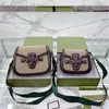 bolsa de ombro bolsa de luxo bolsa de designer crossbody sela ombro bolsas femininas bolsa removível fita verde couro letras de moda alta qualidade Horsebit 1955