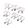 Boucles d'oreilles simples en argent Sterling 925, petit cercle, rondes, en zircone cubique, cadeaux de fête de mariage, nouvelle collection