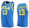 La NCAA porte des maillots de basket-ball universitaire UCLA Bruins 1 Jules Bernard 2 Cody Riley 3 Johnny Juzang 4 Jaime Jaquez Jr.