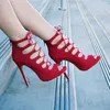 Yeni içi boş sandaletler kadınlar Çapraz kayışlar soild renk bayanlar yüksek seksi fahsion yaz ayakkabıları ince topuklu ayakkabılar T221209 63c5