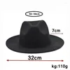 Berets Bauhinia British Style Men femmes larges largeur laine de laine Fedora Trilby Party Formal Panama Cap Robe Hat