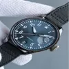 Orologi da polso di lusso di fabbrica IW502003 Orologi meccanici automatici da uomo Orologi da polso da pilota di marca 47mm quadrante blu2233