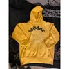 Gelbe Hoodies Sweatshirts Plus Größe Männer Frauen Puff Brief Gedruckt Hip Hop Fleece Herren Tops 23SS