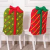 Chair Covers Christmas Decoration Striped Gift Bag Bow Back Cover El Restaurant Home