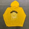 Gelbe Hoodies Sweatshirts Plus Größe Männer Frauen Puff Brief Gedruckt Hip Hop Fleece Herren Tops 23SS