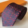 Designer Neckties Men Neck Ties Fashion Mens Neckties Letter Print Business Leisure Cravat Silk With Box