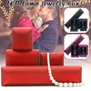 Jewelry Pouches Ly Rubber Painting Box With LED Light Display Gift For Proposal Engagement Wedding VK-ING