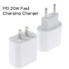 PD 20W USB C Harger for iPhone EU/USポートアダプターミニファストタイプQC 3.0クイックハーギング電話