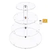 Bakeware Tools 4 Tier Acrylic Wedding Cake Stand Crystal Cup Decoration Stands Display Plate Holder Birthday Party Dessert Shelf Cupc I4u4