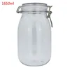 Bouteilles de stockage K5DC 1650ml Clip ovale en plastique Top Jar avec couvercle hermétique Couvercle alimentaire Conteneur de vaisselle Préservation de la farine de cuisine Pâtes