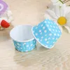 Moules de cuisson 100 Pcs Cupcake Liner Coloré Gâteau Muffin Tasse Casserole Papier Résistant À La Graisse Dot Décorer Ustensiles De Cuisson Supples Pour Four À Micro-Ondes