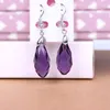 Boucles d'oreilles ZHUBI Super luxe cristal larme perles 12x25mm bijoux de mode 1 paire goutte d'eau verre pour les femmes