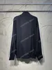 Xinxinbuy Men Designer Hoodie Sweater Windscheper Sporty Letter Borduurwerk Jacquard Paris Cotton Women Oversize Black White Gray S-2xl