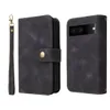 Étuis de luxe pour Google Pixel 8 7 6 6A Pro Wallet Multi Card Zipper PU Leather TPU Phone Case