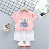 Kleidung Sets 2 stücke Kinder Jungen Kleidung Alter 2 3 4 Sommer Kinder Kurzarm T-shirts Shorts Anzug Infant Mädchen trainingsanzug Geboren Set