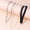 Leg Chain Boho Style Black White Beaded Tassel Thigh Chains Simple Casual Gold Color Chain Festival Body Accessory for Women