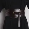 Belts Irregular Wide Corset Strap 2022 Cow Leather Adjustable Women Waist Belt Khaki Coffee Black Real Dress Cinture Waistband