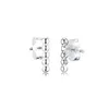 Stud Earrings For Women Row Of Beads Slopes 925 Silver Fashion Female Gift