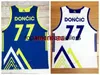 Anpassad Luka Doncic #7 Team Slovenija Rare Basketball Jersey Men's Top White Blue Any Name Number Size S-4XL