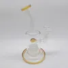 DPGWP012 Tubo de água de vidro de 8,7 polegadas Dab rig com tigela de funil de 14 mm