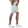 Gymkl￤der m￤n som k￶r shorts 2 i 1 dubbeld￤ck snabb torr sport fitness jogging tr￤ning sportkl￤der