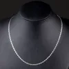 2mm 925 Sterling Silver Plated Thick Piece Chain Necklace Pendant With Element Chain European och American Jewelry Wholesale Birthday Necklace Gift for Women
