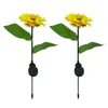 Sloar Led Sunflower Light Outdoor Waterproof Landscape Lawn Lamps Christmas Flowers Lights For Courtyard Garden Decoration