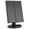 Boîtes de rangement miroir de maquillage à LED avec lampe lumineuse cosmétique USB vanité bureau rotatif réglable gradation