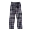 Mäns sömnkläder Autumn Winter Knited Cotton Men Long Plaid Pants Casual Soft Loose M-4XL Sleep Pant Male Solid Pyjama Bottoms