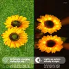 Sloar Led Sunflower Light Outdoor Waterproof Landscape Lawn Lamps Christmas Flowers Lights For Courtyard Garden Decoration