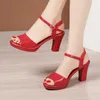 Sandals 32-43 Sexy Peep Toe Ladies Summer Shoes For Dress Women Wedge Heel Sandals High Heel Woman 2022 New Female Platform Sandals T221209