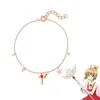 Серьги ожерелья установите аниме -карт Cardcaptor Sakura 925 Серебряный серебряный кулон ювелирных изделий для женщин для женщин