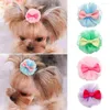 Chien vêtements mode chat mignon épingle à cheveux accessoires pour animaux de compagnie fournitures nœud papillon pince à cheveux coiffure décoration