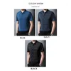 Camisas casuais masculinas 2022 Camisa masculina de verão de manga curta Camisas de colar de moda de moda inteligente de primeira linha