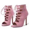 Сандалии Новые женщины выпускают поперечные ремешки Soild Color Ladies High Sexy Fahsion Summer Shoes Thin Heels T221209