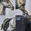 Dekorativa figurer imitation koppar h￤ststaty retro djur harts skrivbord dekor hantverk ornament steed skulptur vintage hem