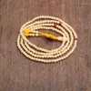 Strand Natural Bodhi Yoga Chakra 4mm Zen Leisure Bead Artwork Buddyjska Mara Modlitwa Bransoletka z elastyczną opaską