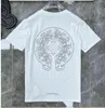 Classic Men's Heart Luksusowy T Shirt Ch Brand TEE TEE MĘŻCZYZN KOBIETA SANSKRIT LITET Chromes Bluza krótkie rękawowe podkowy projektant połączony