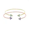 BANGLE 2022 Золотой цвет треугольник Три настройки Opal 56-60 мм манжеты Bangles Bangles Burcose Turquoses